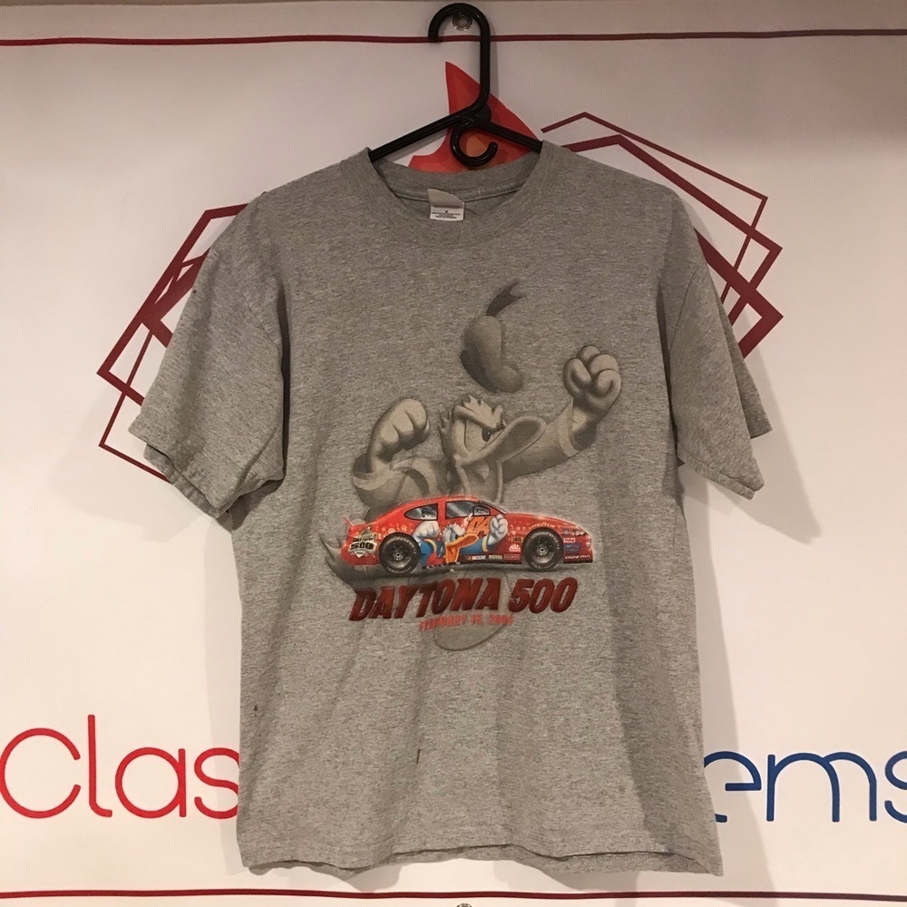 Vintage 2004 Adult Gildan Brand Disney Themed Daytona 500 TShirt Size M